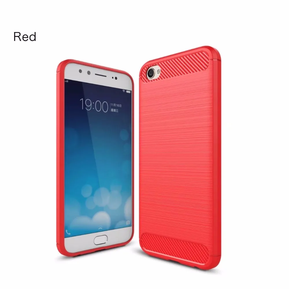 

TPU Soft Case for vivo X9 Plus Carbon Fiber Silicone Brushed Anti-knock cell phone Back Cover for vivo X9s Plus cases