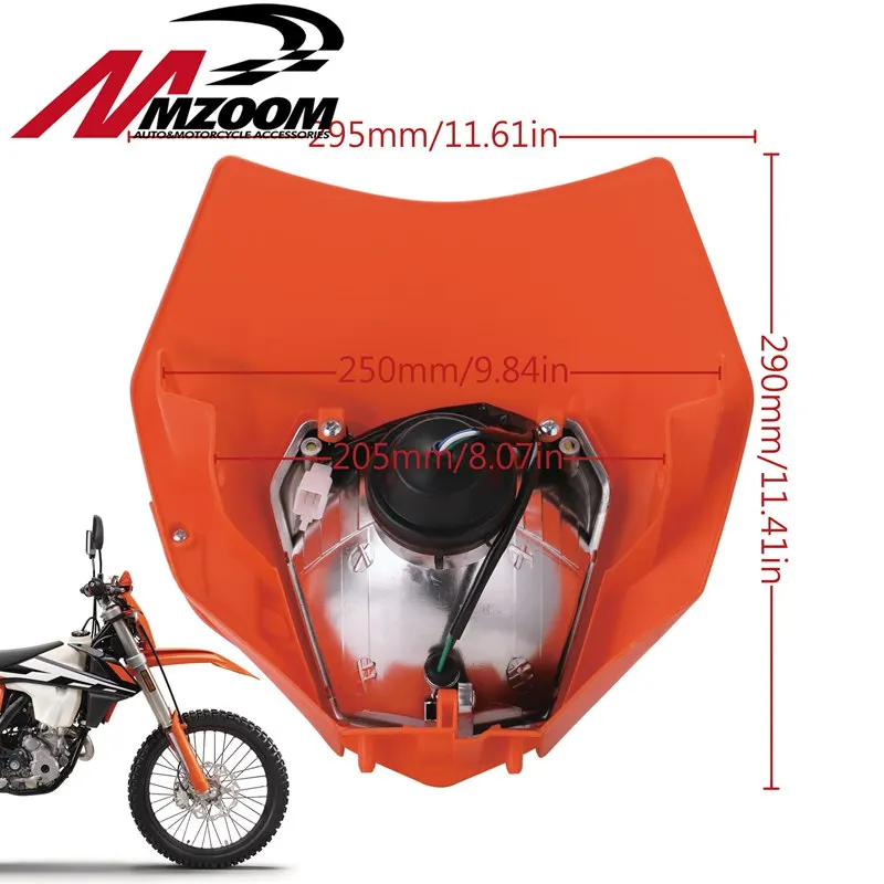 Универсальные фары обтекатель для KTM Dirt Pit Bike Motorcross Supermoto SX F EXC SMR MX XC мотоцикл
