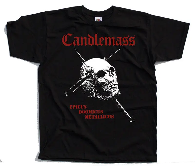 Candlemass Epicus Doomicus Metallicus футболка с изображением обложки альбома DTG (черная) S 5XL