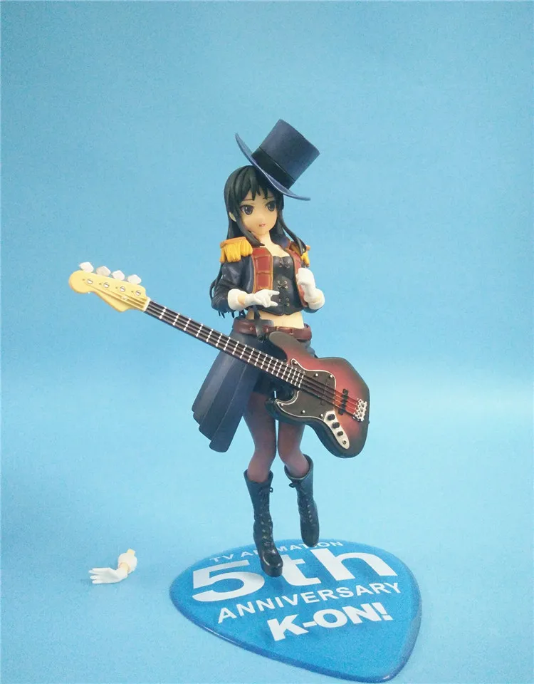 20 см аниме фигурки K-ON 5th Юбилей akiyama Mio бас-гитара Ver 1/8 весы коллекция моделей pvc игрушки куклы