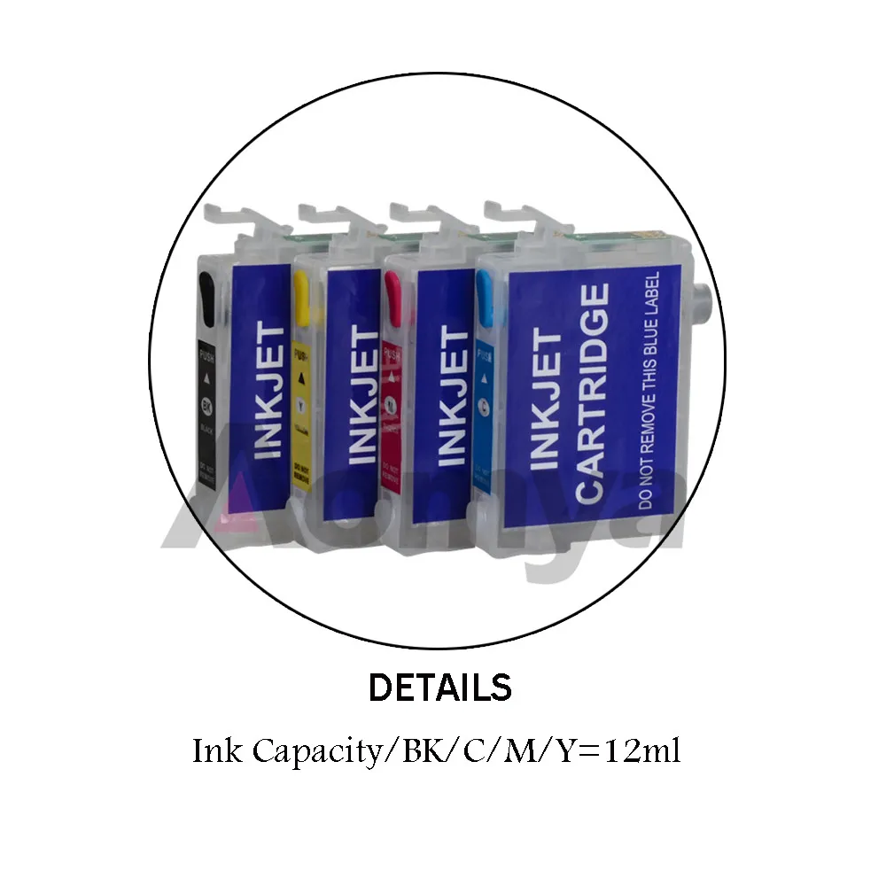 4 шт. для epson T1711 многоразовый картридж Epson Expression Home XP 103 203 207 313 413 с чипом ARC|ink cartridge|ink
