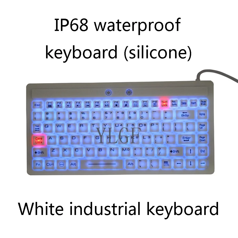 YLGF L27 светодиодный WH IP67 IP68 Водонепроницаемая клавиатура промышленная силикон