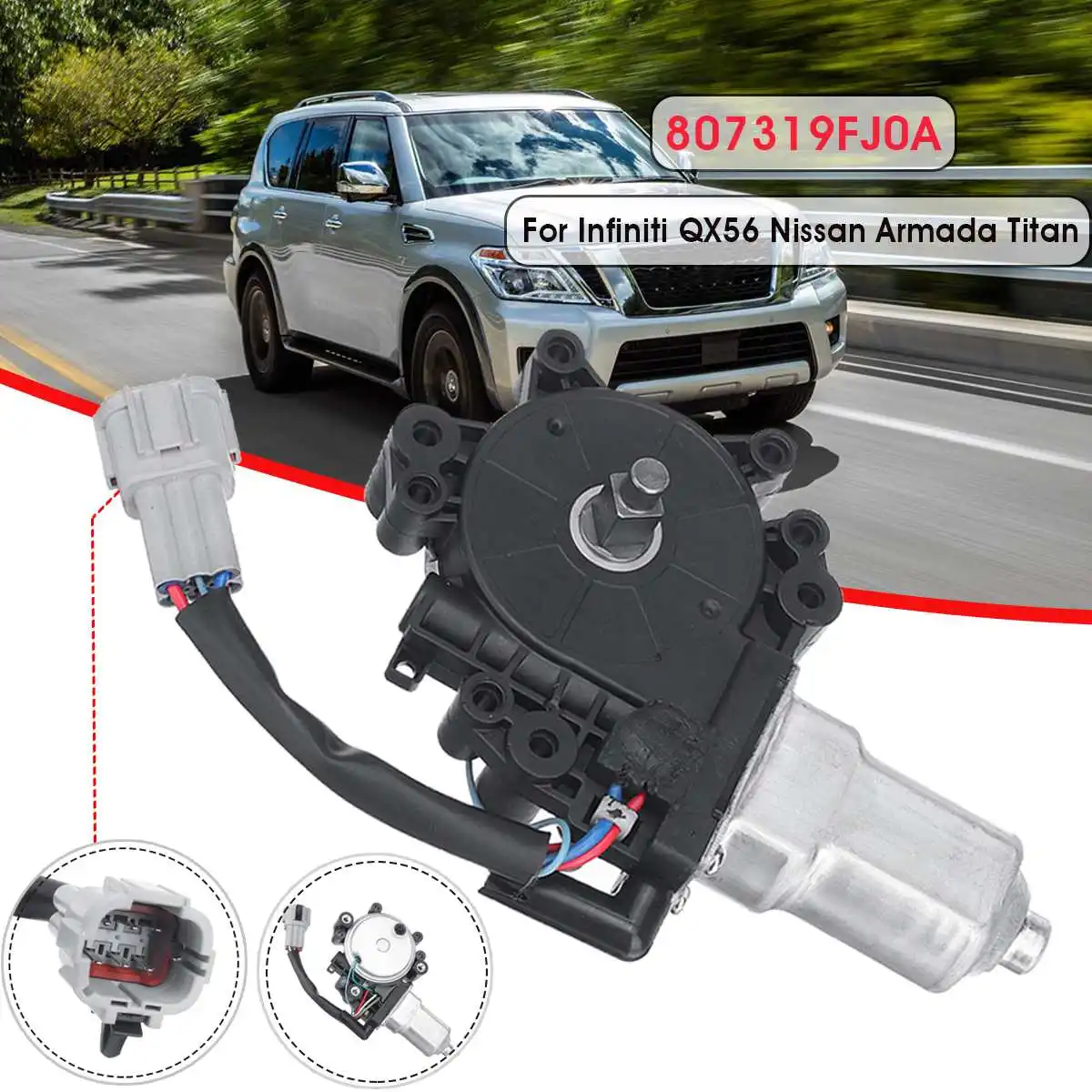 807319FJ0A передний левый Драйвер боковое окно двигателя для Infiniti QX56 для Nissan 2004- Armada Titan 807319-FJ0A