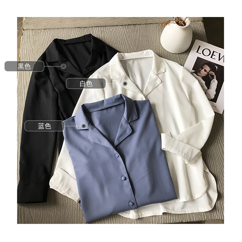 Blusas mujer de moda осень 2020 Женская рабочая одежда шикарная шифоновая рубашка с