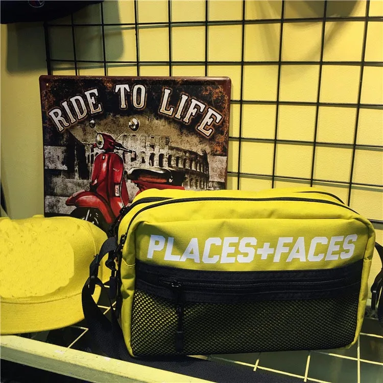 Футболка Places + Faces для мужчин и женщин уличная одежда скейтборд Face Package оранжевые