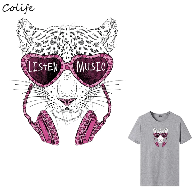 Dj Tiger Iron Patches For Clothing Heat Transfer Diy Accessory Deco Badges New Design Washable Applique | Дом и сад