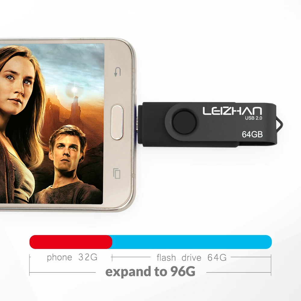LEIZHAN 128 ГБ Micro USB флеш накопитель 64 32 16 8 4 Флешка Android телефон карта памяти usb OTG 2 0|USB