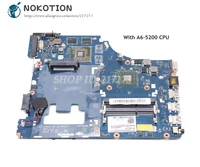 nokotion vawga gb la 9911p for lenovo ideapad g405 14 inch laptop motherboard hd 8500 r3 a6 5200 cpu ddr3