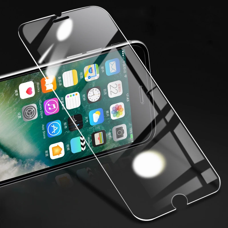 

RZP Full Glass Tempered Glass On The For Apple iPhone 8 Plus Screen Protector For iPhone 8 9H Clear Protective Glass Film 2.5D