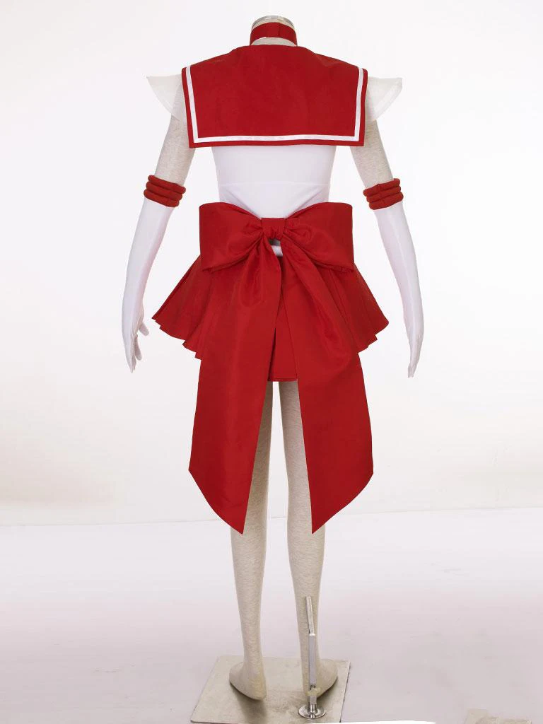 

8pcs/set Athemis Anime Sailor Moon Hino Rei/Sailor Mars Super S Cosplay Costume Custom Made Any Size Dress Miniskirt with Wig