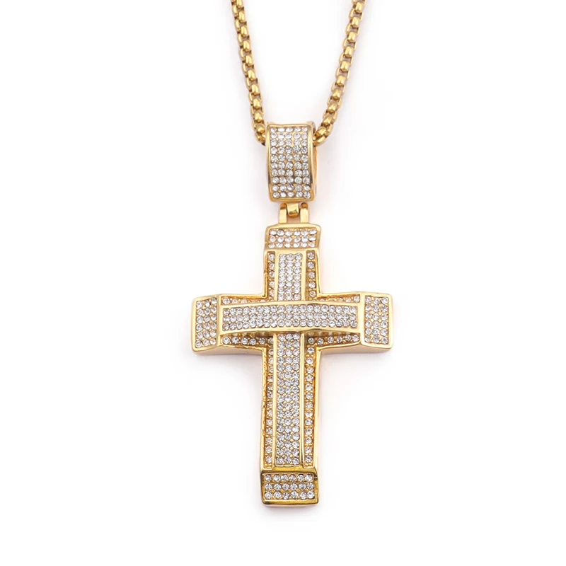 Панк 24 дюйма 4 мм Rolo коробка цепь из нержавеющей стали Полный AAA Кристалл Камень CZ