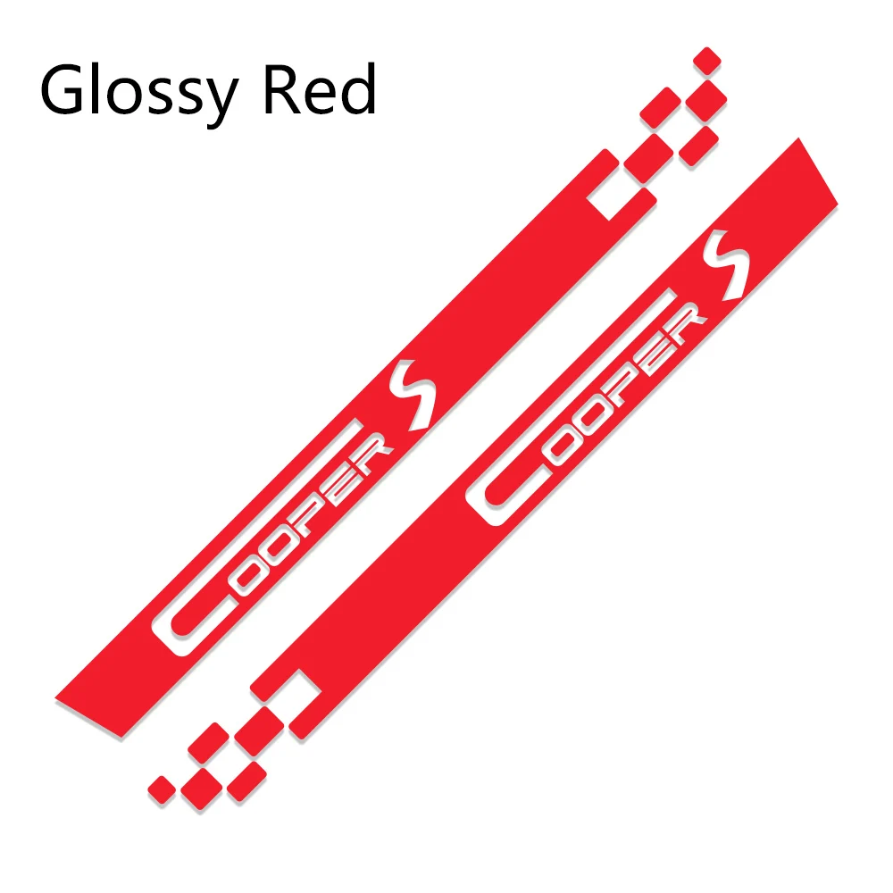 Glossy Red 2 шт. стильный автомобиль наклейки длинные штаны с полосками, винил для Mini Cooper R56 R57 R58 R50 R52 R53 R59 R61 Countryman R60 F60 F55 F56 F54 - Название цвета: Glossy Red