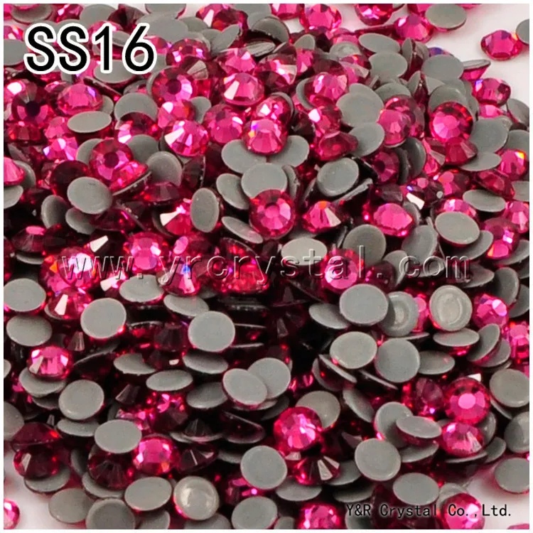 2058HF SS16 розового цвета кристаллы тепла гладить на Best качество стразы hot fix клей