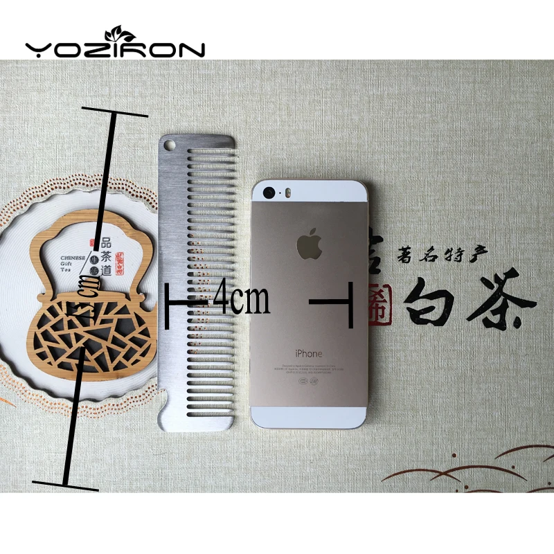 15*4 см Профессиональная мужская борода расческа Антистатическая нержавеющая