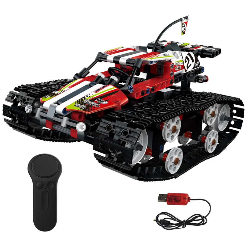 TB1425 Technic 2 стиля 410 шт. Радиоуправляемый пульт дистанционного управления мотор гусеничный гоночный автомобиль модель строительные блоки кирпичи наборы игрушек для детей - Цвет: TB1425