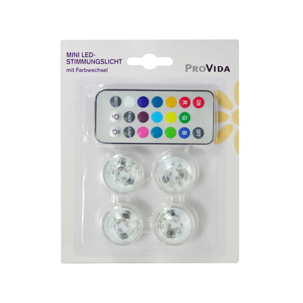 Белый теплый белый и RGB LED ромбовидная форма CR2032 батарея водонепроницаемый мини