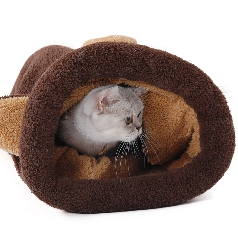 PAWZRoad милые кровати для кошек милые спальные мешки для кошек мягкие теплые кошачьи коврики для домашних питомцев подушка для щенка маленькая собака кролик кровати Забавные 4 цвета