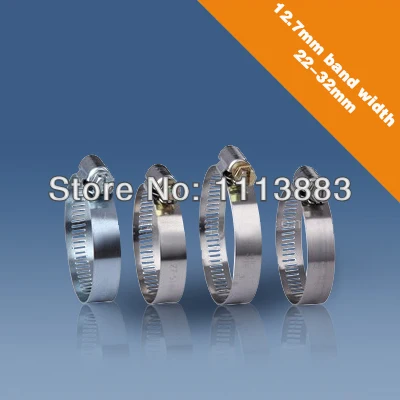 

American Style Stainless Steel Hose Clips Tube Pipe 22-32mm Clamp
