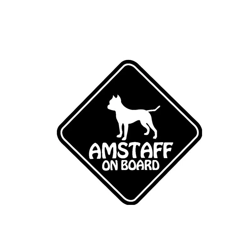 Оконная наклейка 15 см * AMSTAFF на борту PET DOG оконная для мотоцикла светоотражающая