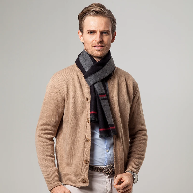 

YOUHAN 2020 Winter Imitation Cashmere Scarf Men Casual Business Brand Scarves Warm Collar Shawls Designer Wraps