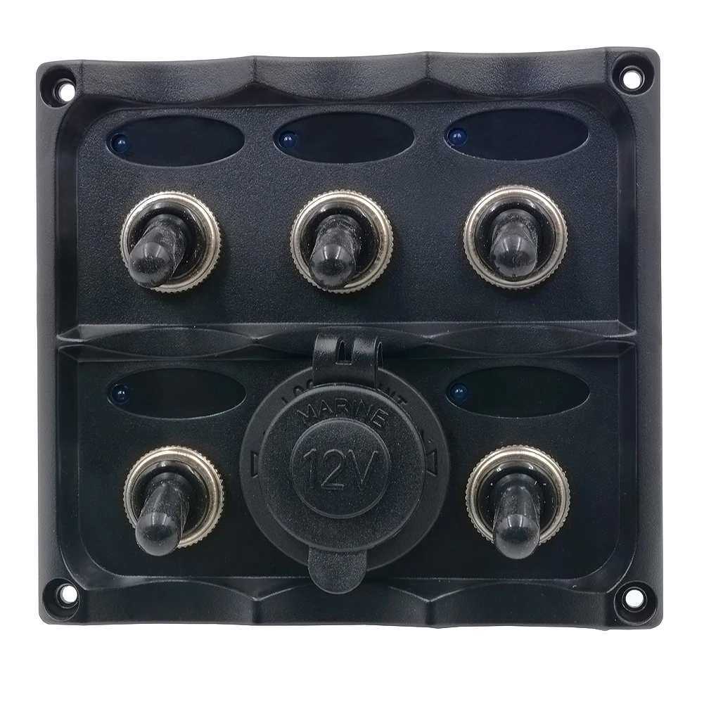 Marine Switch Panel 6 Gang Splashproof Toggle LED Back Indicator Light 12/24 Volt | Автомобили и мотоциклы