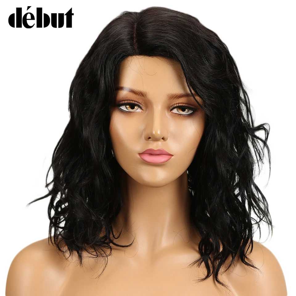 Debut Hair Wigs For Black Women Remy Curly Wavy Human Hair Wigs Brazilian Ombre Hair Part Lace Wig Free Shipping