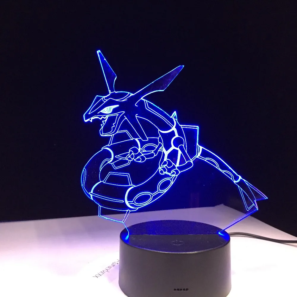 Дракон змея животное 3D ночной Светильник акриловый светодиодный Настольный