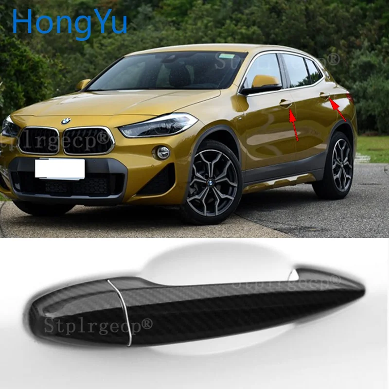 100% натуральное углеродное волокно авто наружная Дверная ручка Крышка для BMW x2 F39