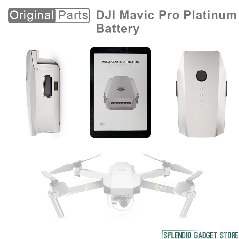 100% Original Intelligent Flight Battery for DJI Mavic Pro Platinum View battery status via GO app 3830 mAh | Электроника