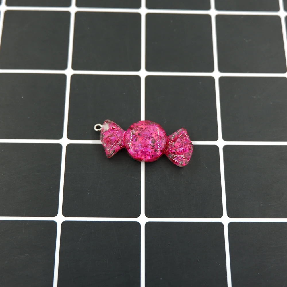 Подвески в виде конфет с блестками из смолы подвески для украшения ожерелья