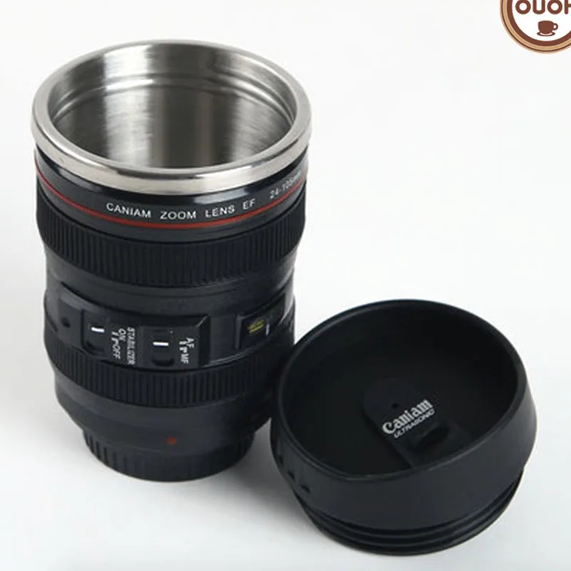 Креативные кружки с линзами из нержавеющей стали 400 мл чашка для кофе и чая
