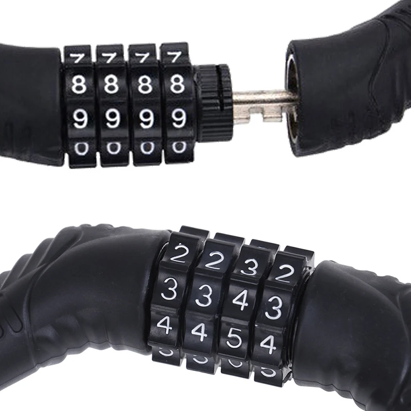 Замок для велосипедного кабеля Противоугонный 4 цифры | Спорт и развлечения