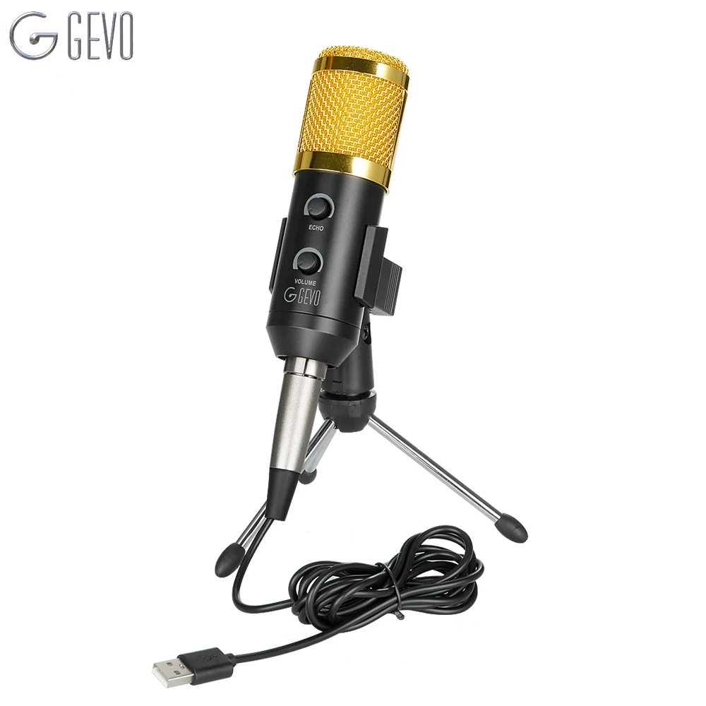 Gево BM 900 USB конденсаторный микрофон проводной с подставкой микрофоном для