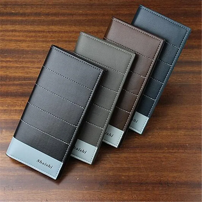 2016 мужской деловой сумки кожаный бумажник долго успешных мужчин мода шить отбор