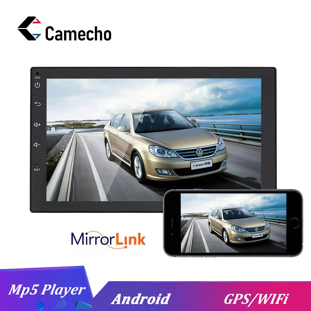 Camecho 2 Din android автомобильное радио GPS навигация Bluetooth аудио стерео FM USB