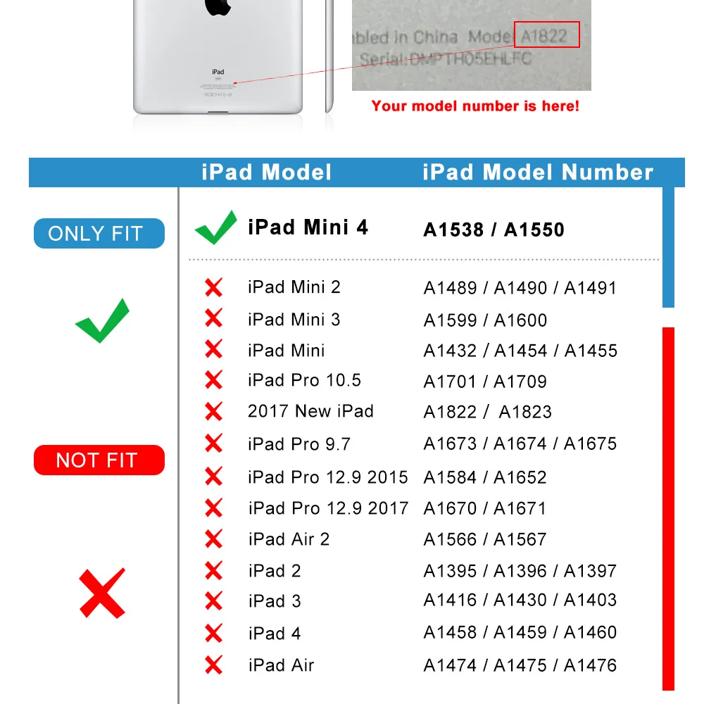 Чехол для iPad Mini 4 модный ультратонкий Магнитный кожаный чехол-накладка Apple |