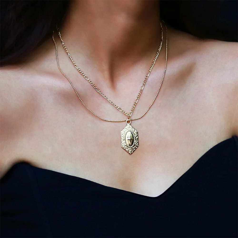 Женское Ожерелье с медными бусинами KISS винтажное ожерелье геометрическим