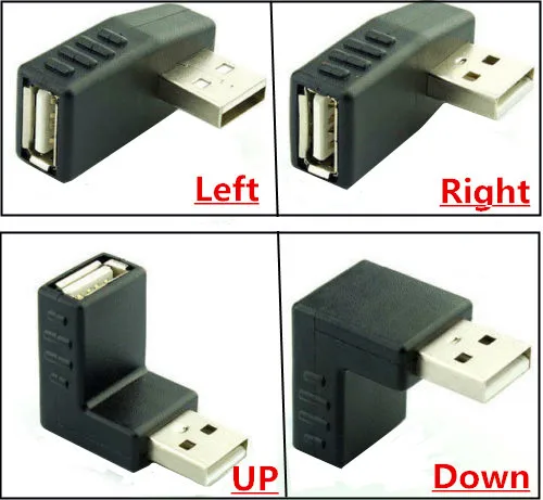 90 градусов угловой USBAMAF адаптер USB удлинитель изгиб AM/AF адаптер|Соединители| |