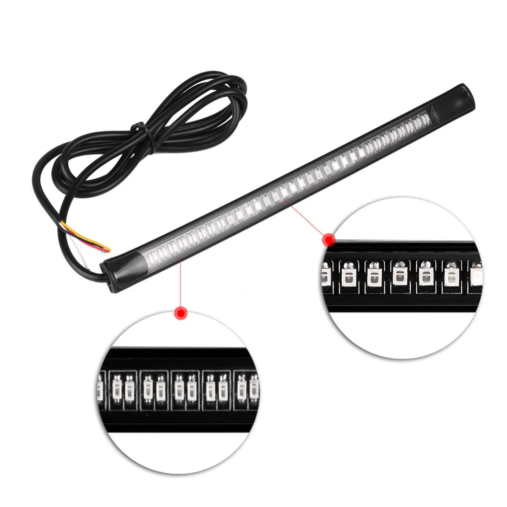 Miumiu 48LED мотоциклетный стоп-сигнал Светодиодная лента задний хвост Стоп сигнал