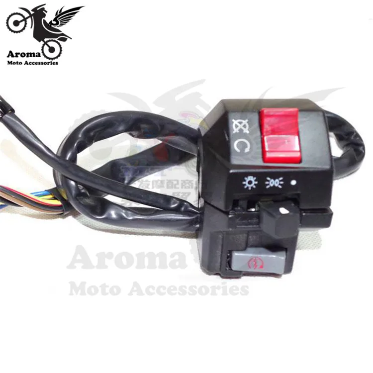 Черный левый и правый переключатель мотоцикла для yamaha honda suzuki kawasaki ручки