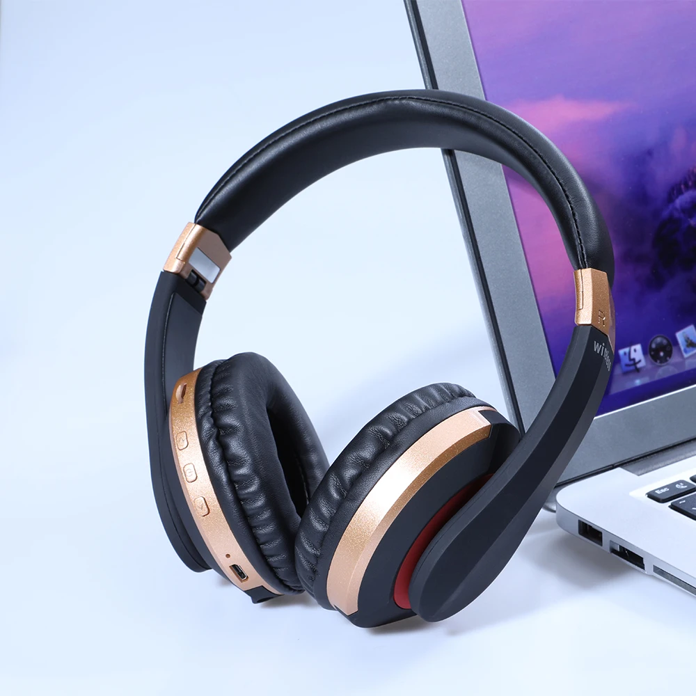 Беспроводные Bluetooth наушники гарнитура стереонаушники с микрофоном/TF карта для