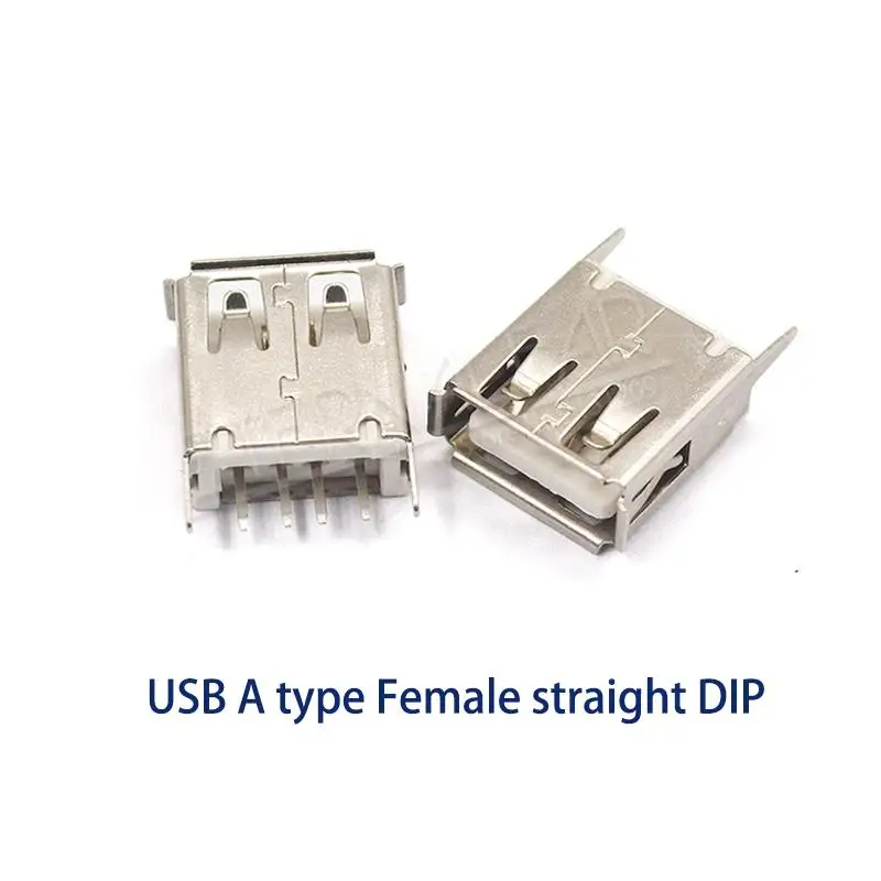 USB6 USB 2,0 квадратный тип B Женский 90 градусов D рот согнуты ноги интерфейс принтера разъем прямой иглы сварочная проволока PCB DIY - Цвет: USB6