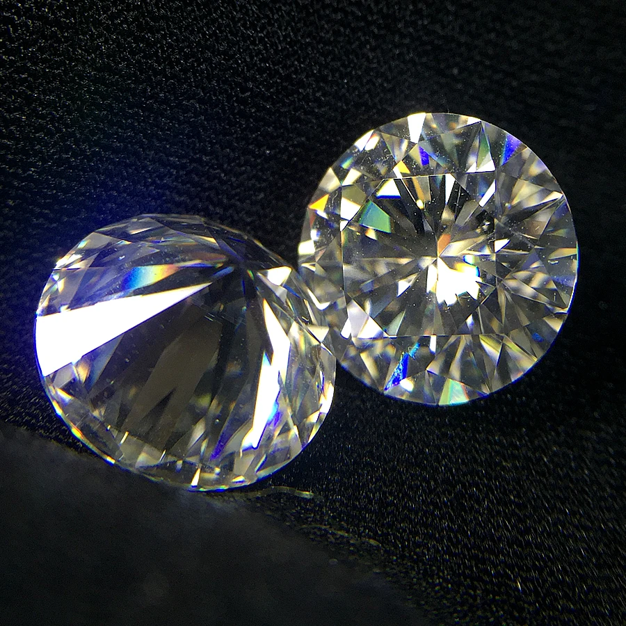 Круглая блестящая огранка 1 ct Moissanite 6 5 мм DF цвет Свободный Камень VVS1 отличная
