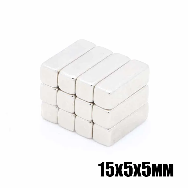 50Pcs 15x5x5 mm Magnetic Materials Neodymium Magnet Mini Small Block Square New 15*5*5 magnets | Обустройство дома
