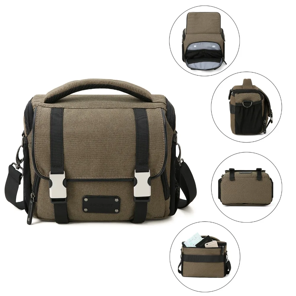 BAGSMART водонепроницаемая сумка для камеры с дождевиком DSLR/SLR Камера сумка на плечо для Canon Nikon sony Компактная сумка для объектива