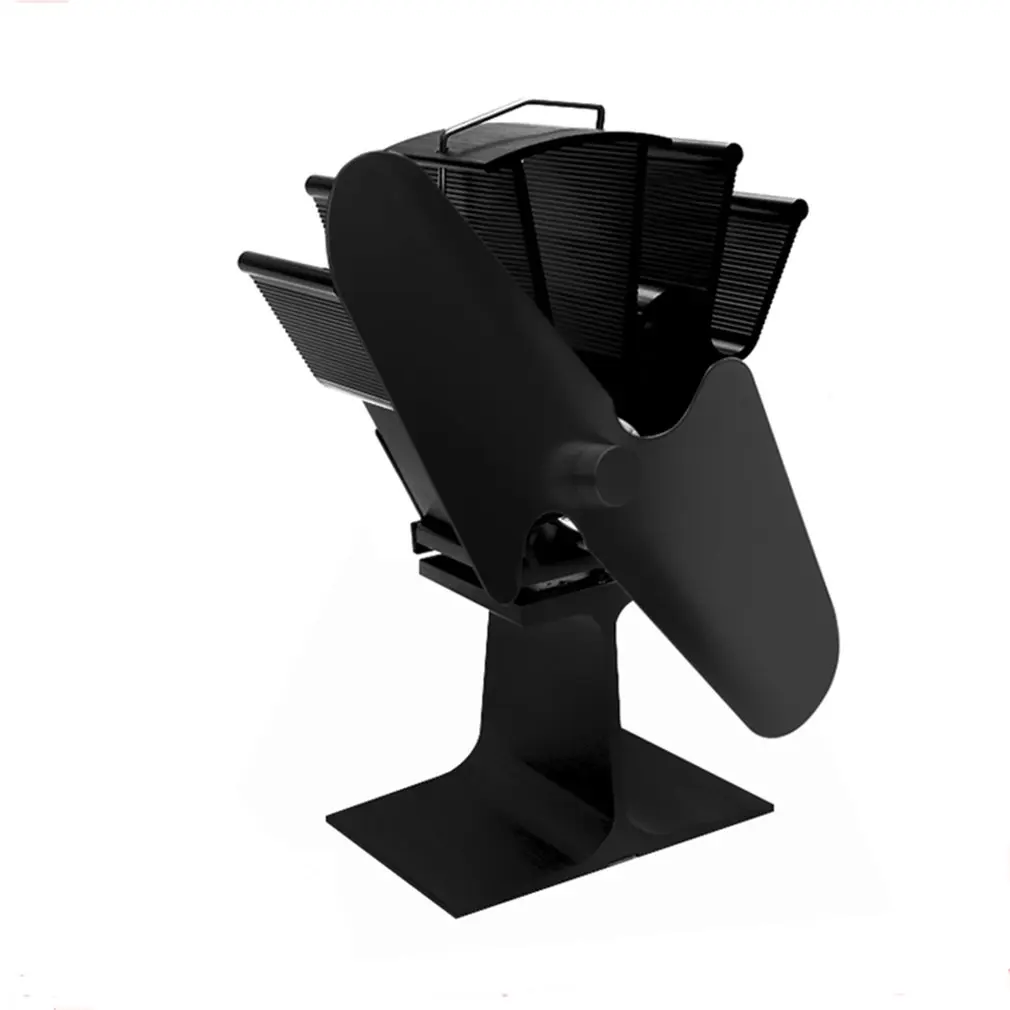 2 Лопасти Тепловая плита вентилятор домашний бесшумный ультра Тихая деревянная