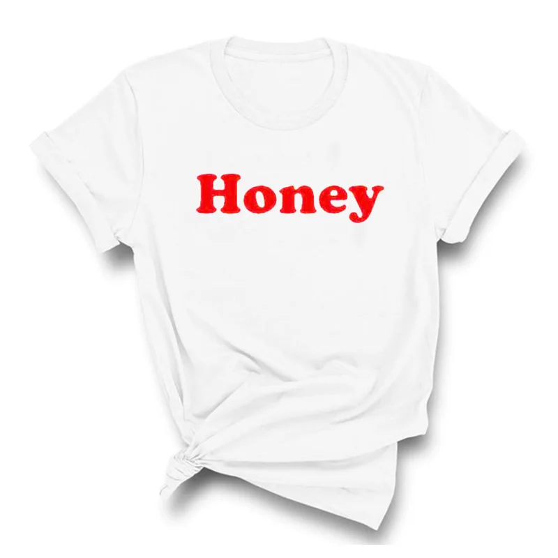 Honey футболка хипстер Женская графическая пчела 80s одежда Harajuku Tumblr модная