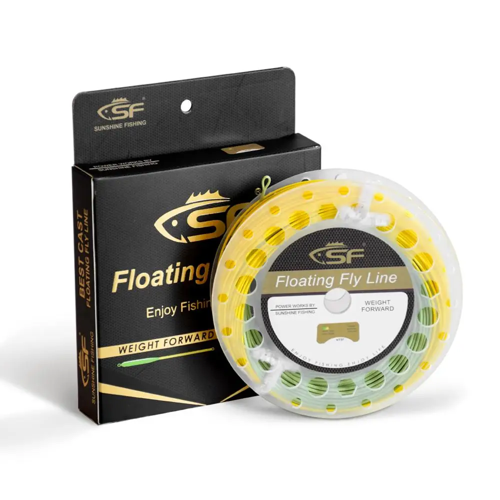 SF Fly Line All Viz двухцветный вес вперед плавающая летучая линия с сварной петлей WF4 5 6 7