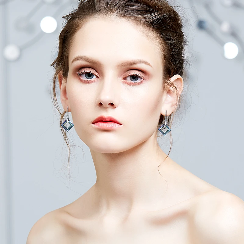 

Cdyle Hot Sale Trendy Square Earrings Embellished with crystals Earrings For Women Brincos Brinco Oorbellen