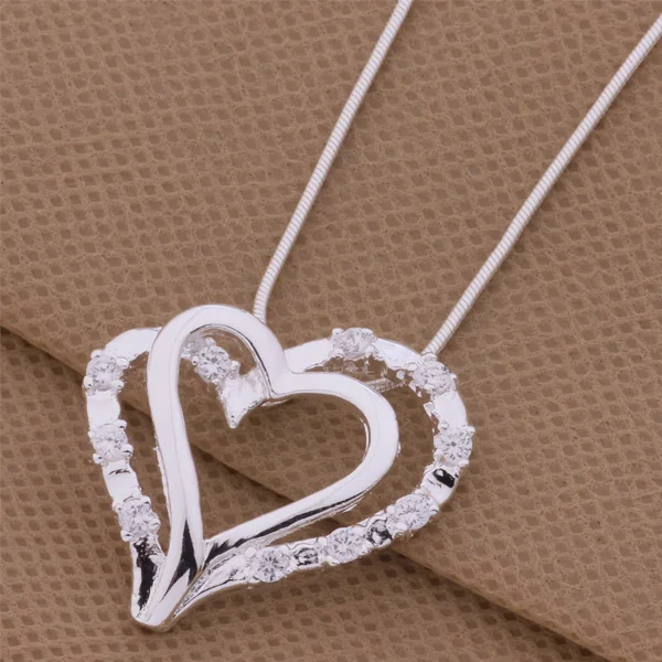 Женское Ожерелье с инкрустированным камнем AN161 ювелирное изделие двумя